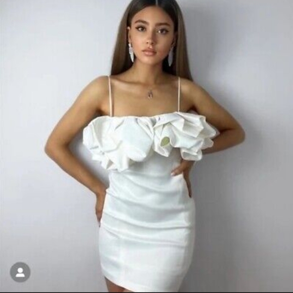 NWT Zara Voluminous Satin Effect Dress, Size L - Picture 8 of 15